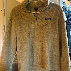 Patagonia Beige Fleece Half-Zip Pullover Small